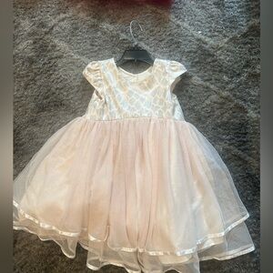 Pippa & Julie Cream and Silver Dress